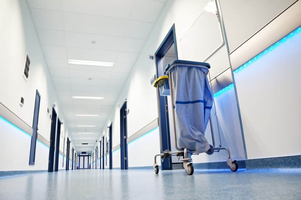 A hospital corridor